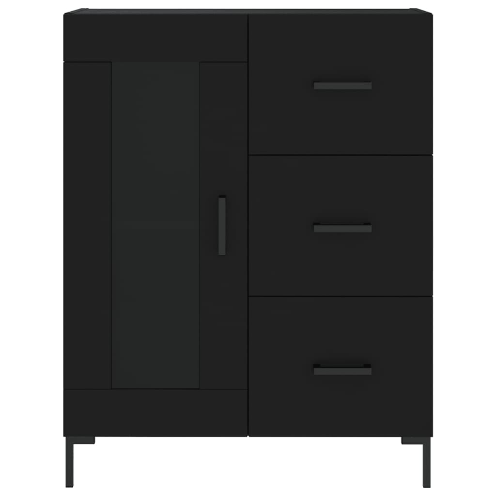 vidaXL Servantă, negru, 69,5x34x90 cm, lemn compozit