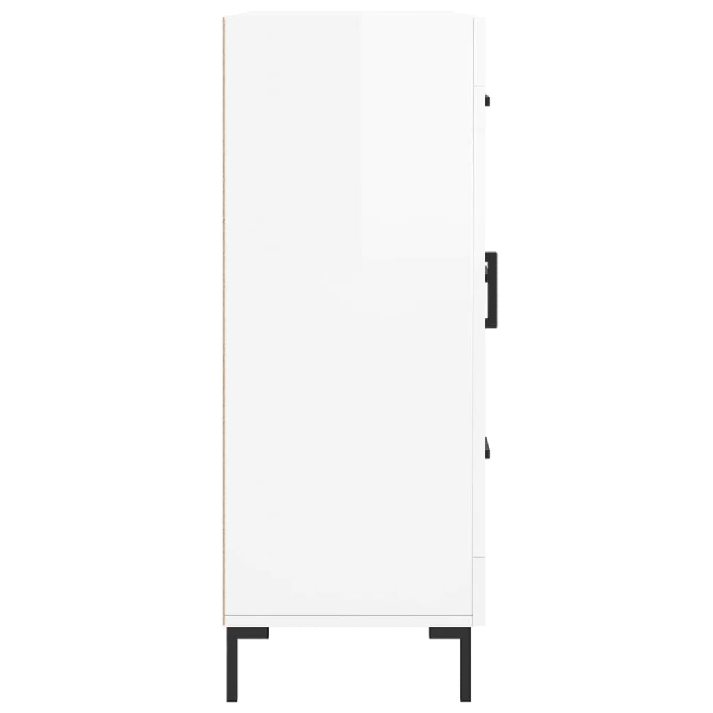 vidaXL Servantă, alb extralucios, 69,5x34x90 cm, lemn compozit vidaXL Servantă, alb extralucios, 69,5x34x90 cm, lemn compozit