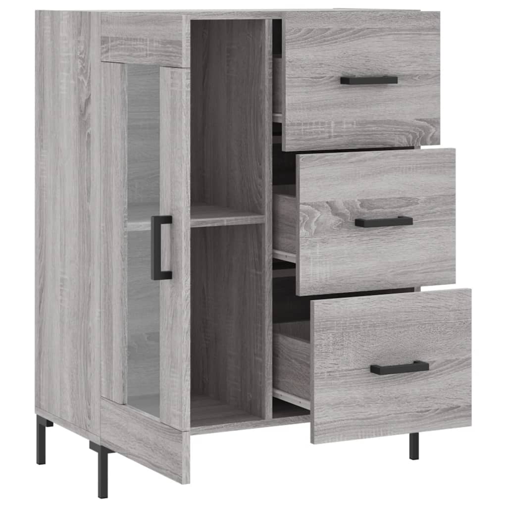 vidaXL Servantă, gri sonoma, 69,5x34x90 cm, lemn compozit vidaXL Servantă, gri sonoma, 69,5x34x90 cm, lemn compozit