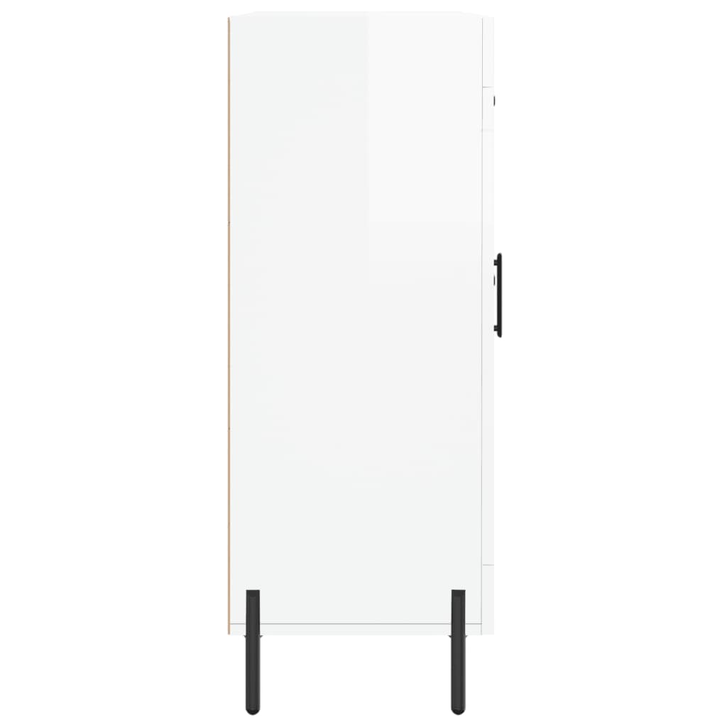 vidaXL Servantă, alb extralucios, 69,5x34x90 cm, lemn compozit vidaXL Servantă, alb extralucios, 69,5x34x90 cm, lemn compozit