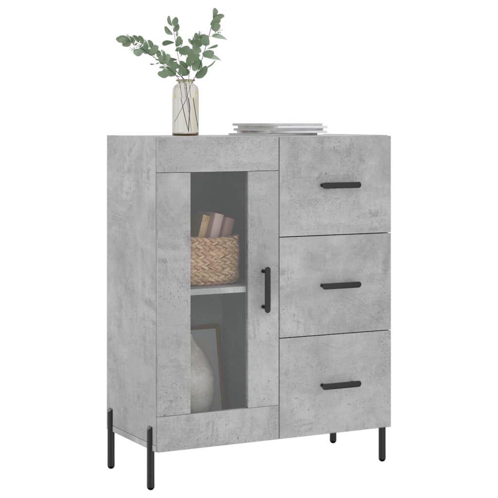vidaXL Servantă, gri beton, 69,5x34x90 cm, lemn compozit vidaXL Servantă, gri beton, 69,5x34x90 cm, lemn compozit