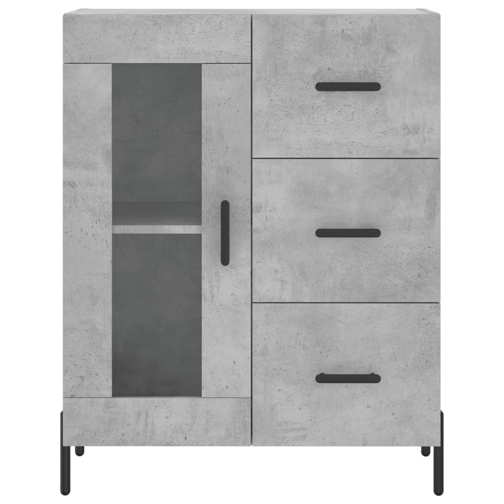vidaXL Servantă, gri beton, 69,5x34x90 cm, lemn compozit vidaXL Servantă, gri beton, 69,5x34x90 cm, lemn compozit