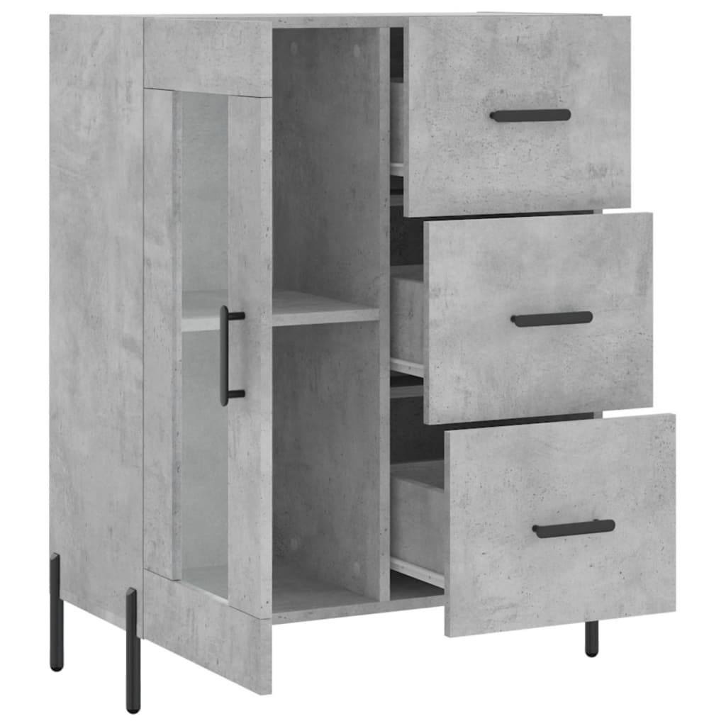 vidaXL Servantă, gri beton, 69,5x34x90 cm, lemn compozit vidaXL Servantă, gri beton, 69,5x34x90 cm, lemn compozit
