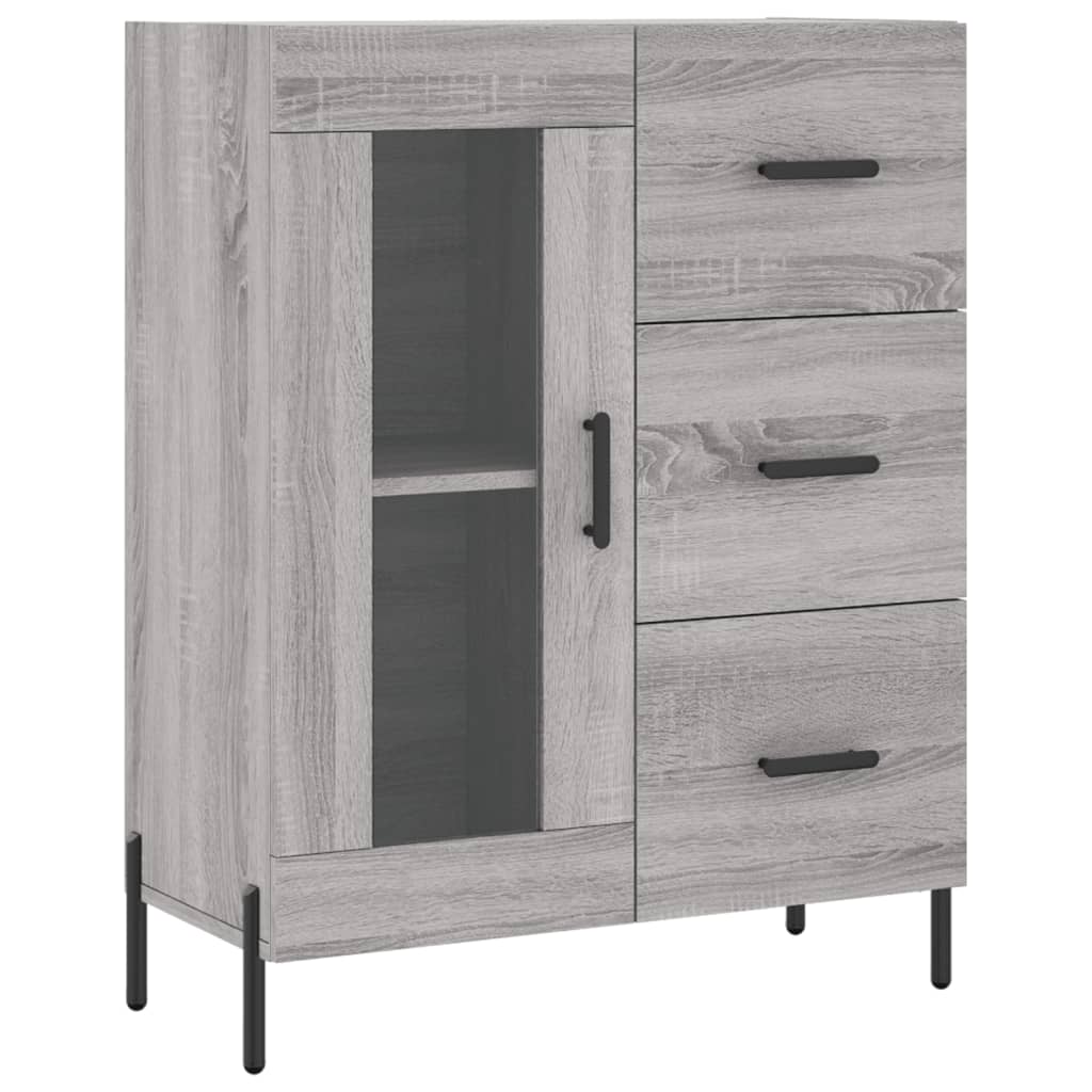 vidaXL Servantă, gri sonoma, 69,5x34x90 cm, lemn compozit
