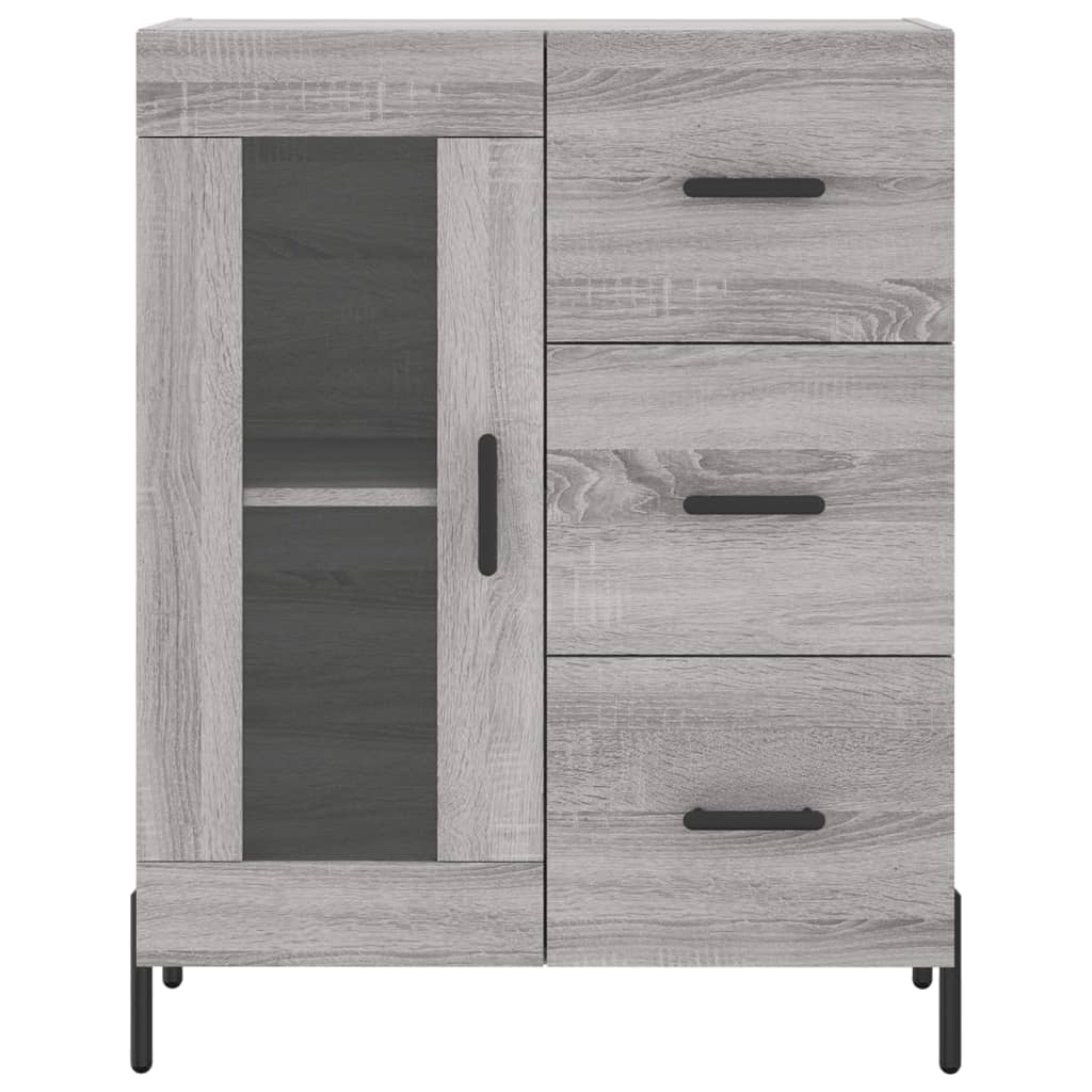 vidaXL Servantă, gri sonoma, 69,5x34x90 cm, lemn compozit