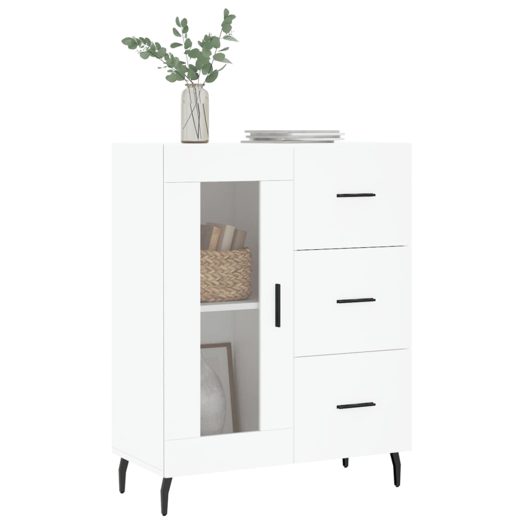 vidaXL Servantă, alb, 69,5x34x90 cm, lemn compozit