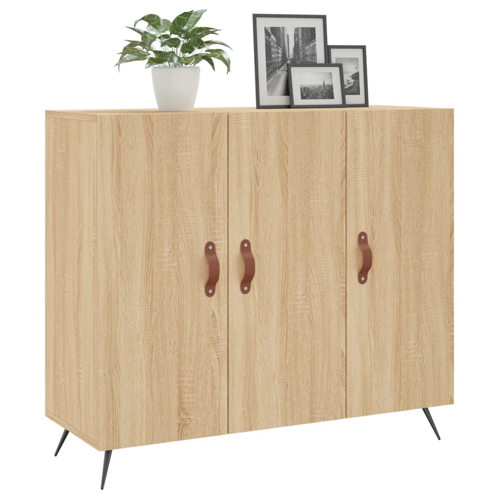 vidaXL Dulap, stejar sonoma, 90x34x80 cm, lemn compozit