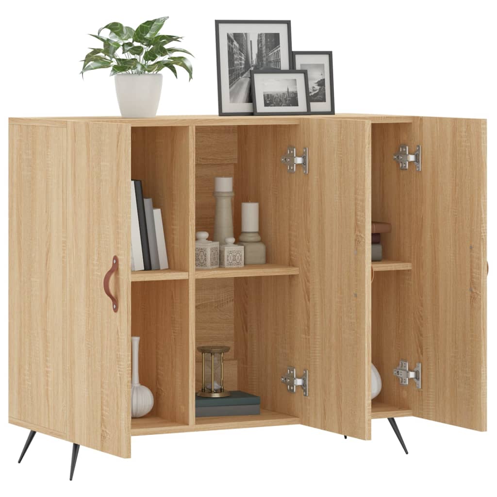 vidaXL Dulap, stejar sonoma, 90x34x80 cm, lemn compozit