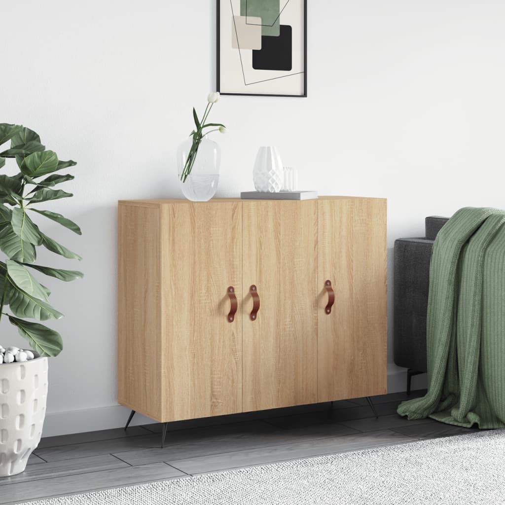 vidaXL Dulap, stejar sonoma, 90x34x80 cm, lemn compozit