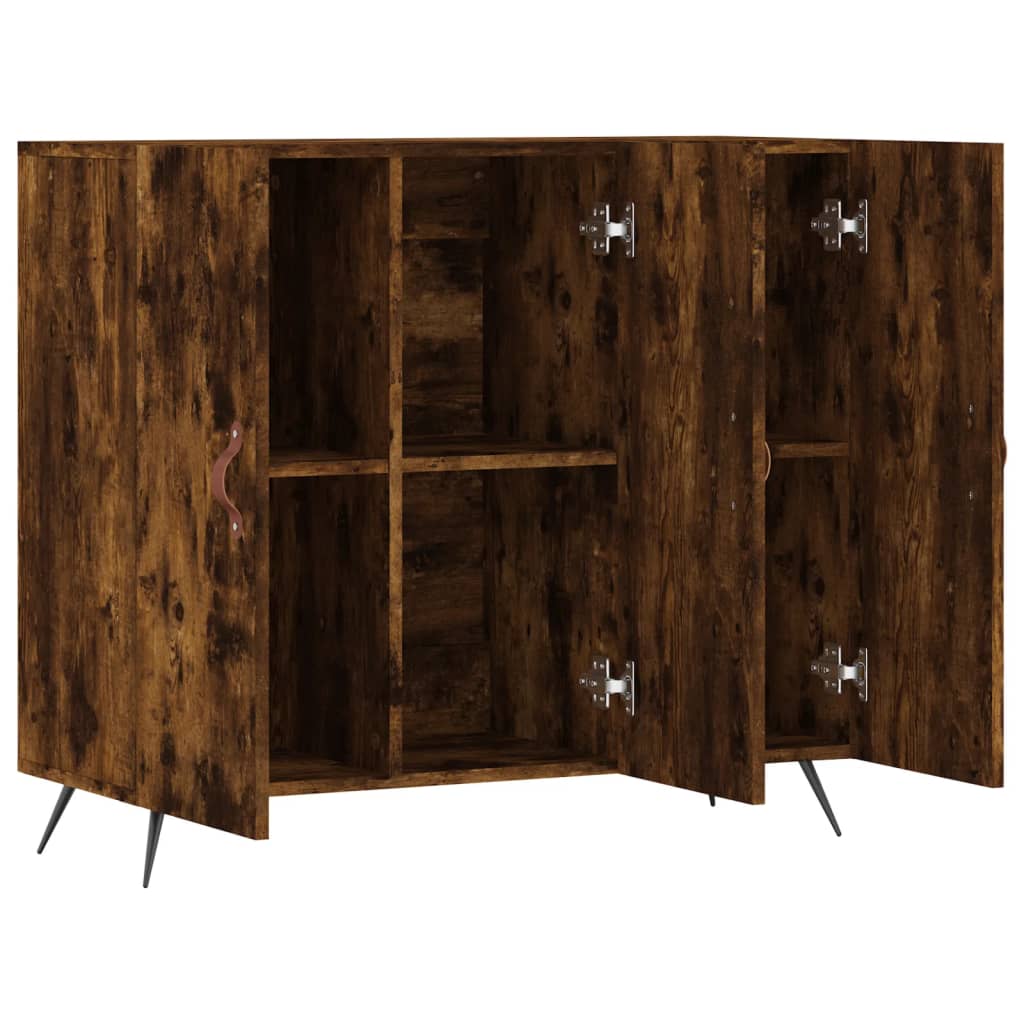 vidaXL Dulap, stejar fumuriu, 90x34x80 cm, lemn compozit