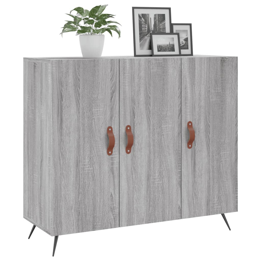 vidaXL Dulap, gri sonoma, 90x34x80 cm, lemn compozit