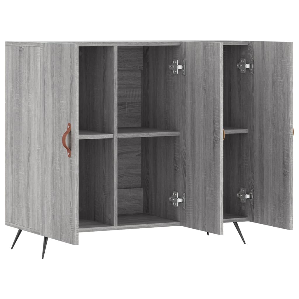 vidaXL Dulap, gri sonoma, 90x34x80 cm, lemn compozit