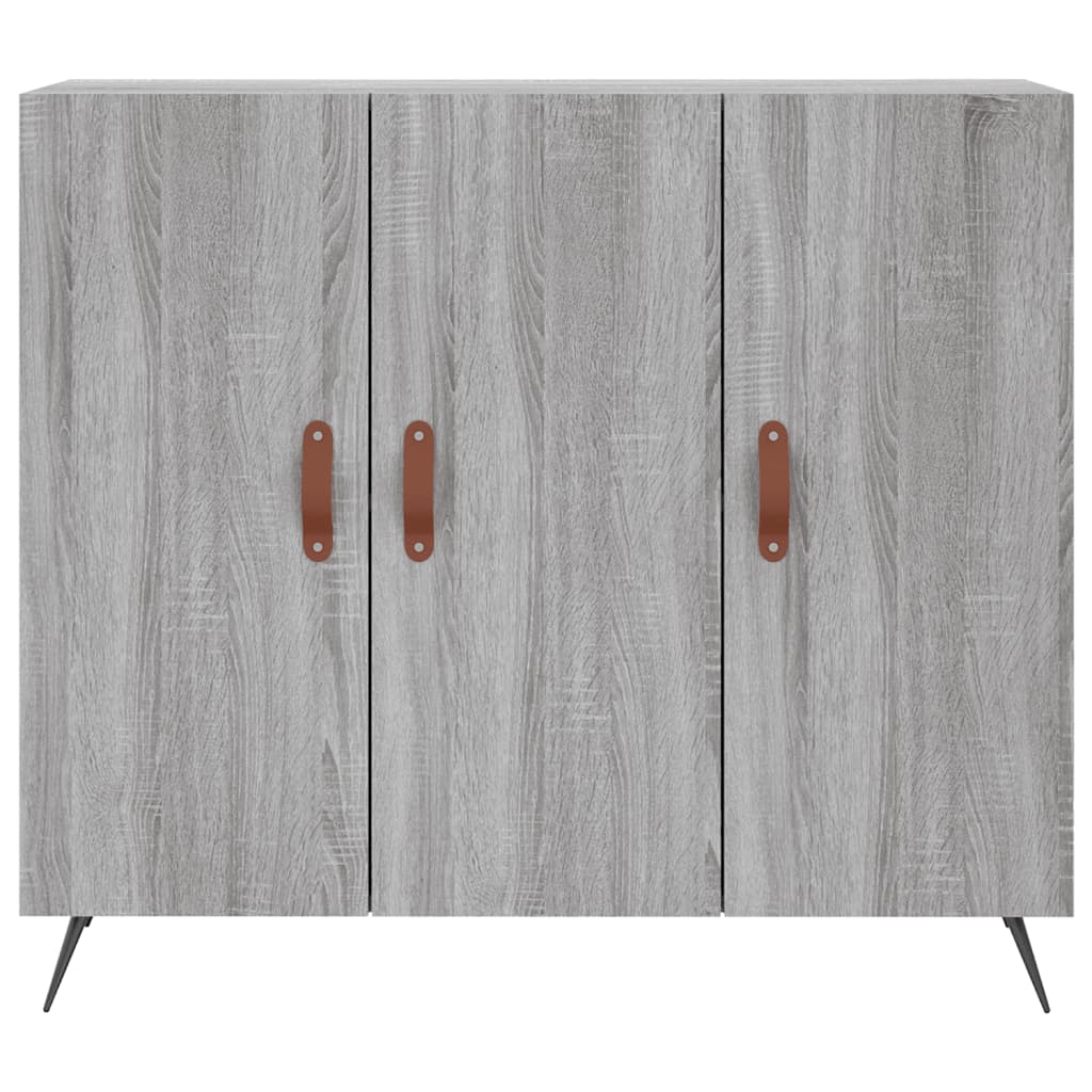 vidaXL Dulap, gri sonoma, 90x34x80 cm, lemn compozit