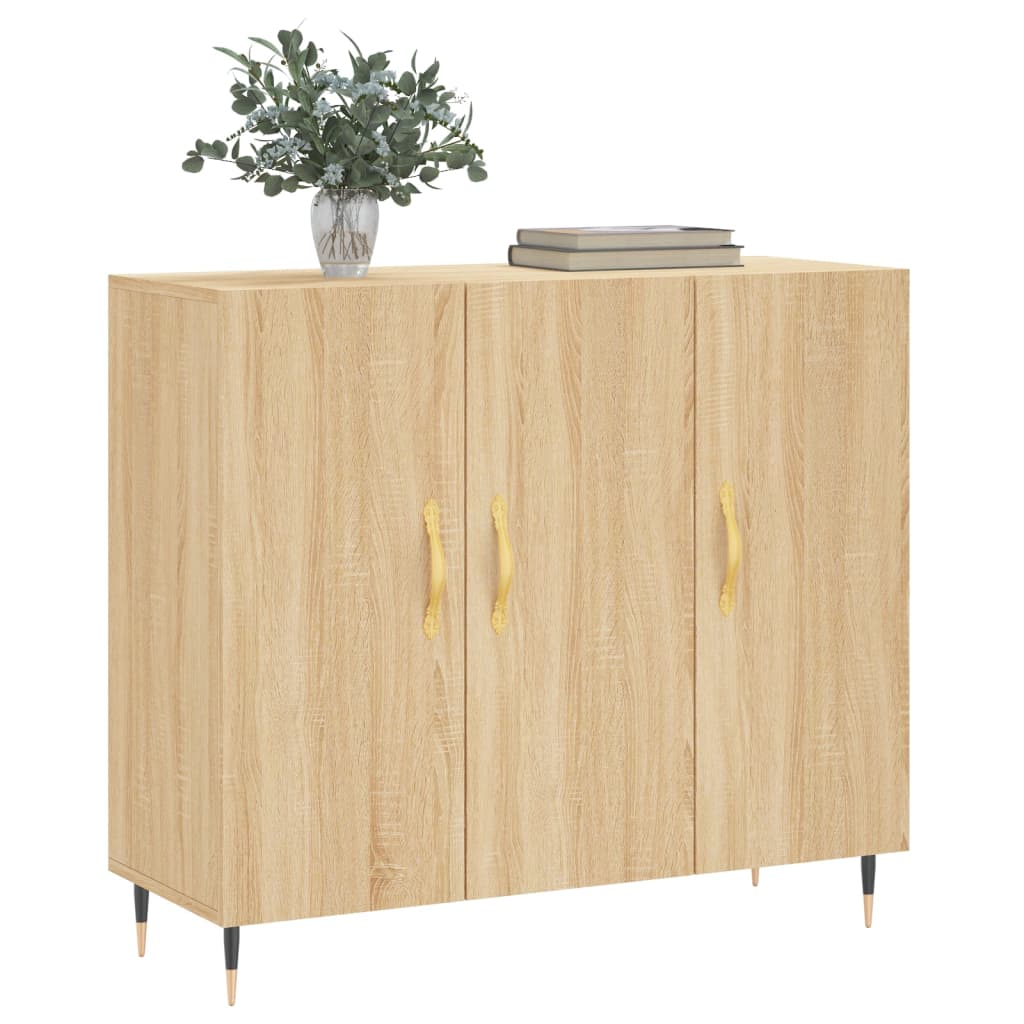 vidaXL Dulap, stejar sonoma, 90x34x80 cm, lemn compozit