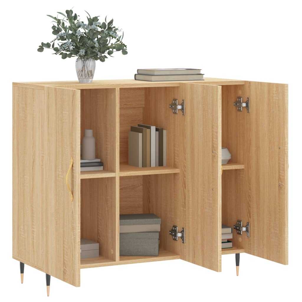 vidaXL Dulap, stejar sonoma, 90x34x80 cm, lemn compozit