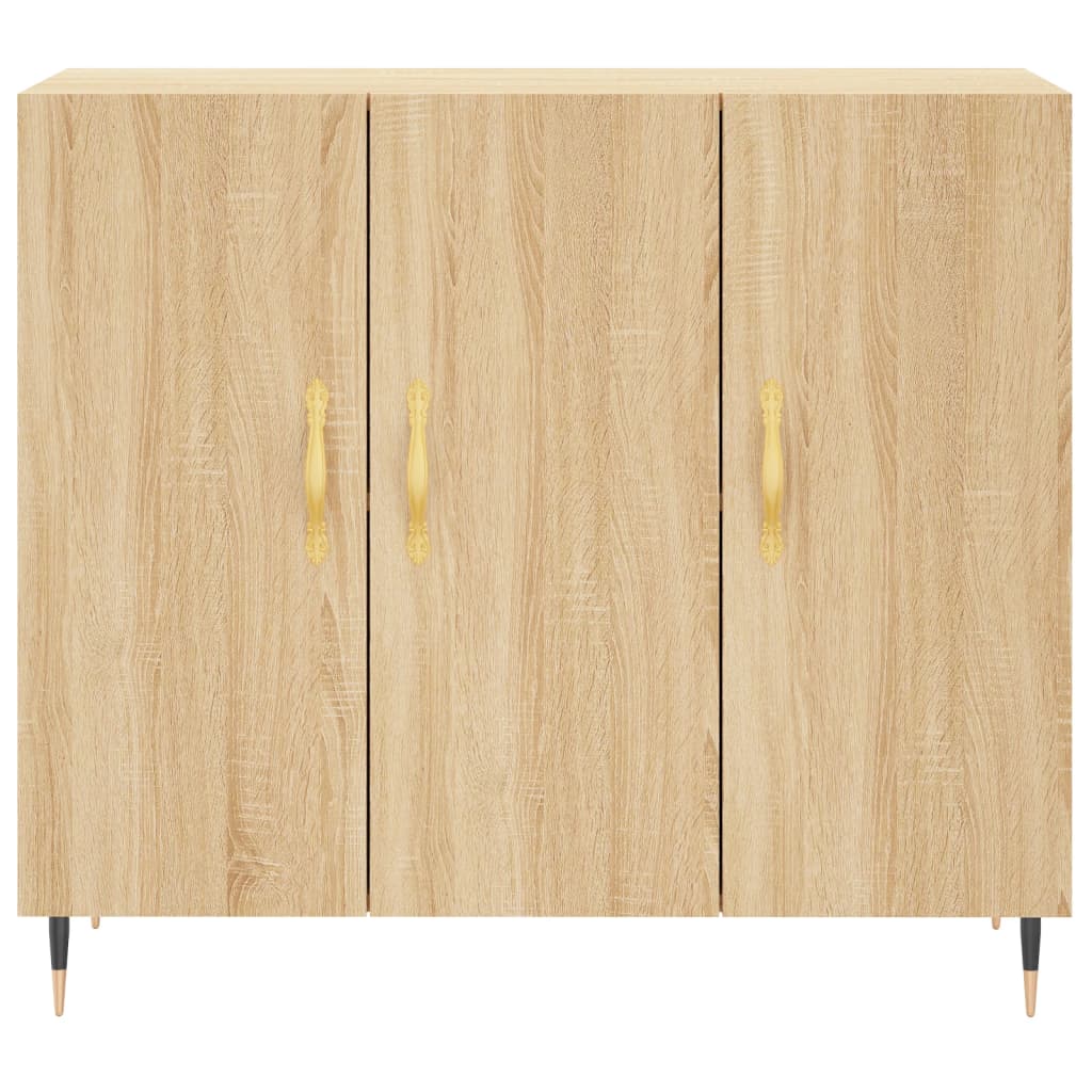 vidaXL Dulap, stejar sonoma, 90x34x80 cm, lemn compozit