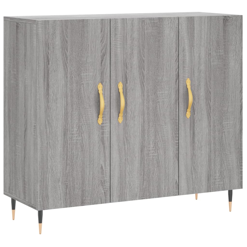 vidaXL Dulap, gri sonoma, 90x34x80 cm, lemn compozit vidaXL Dulap, gri sonoma, 90x34x80 cm, lemn compozit