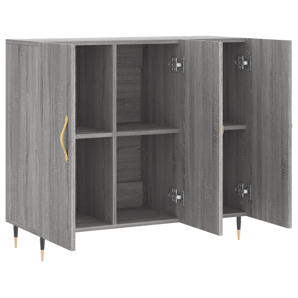 vidaXL Dulap, gri sonoma, 90x34x80 cm, lemn compozit vidaXL Dulap, gri sonoma, 90x34x80 cm, lemn compozit