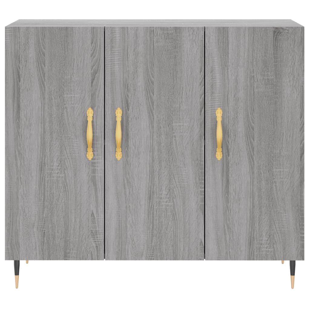 vidaXL Dulap, gri sonoma, 90x34x80 cm, lemn compozit vidaXL Dulap, gri sonoma, 90x34x80 cm, lemn compozit