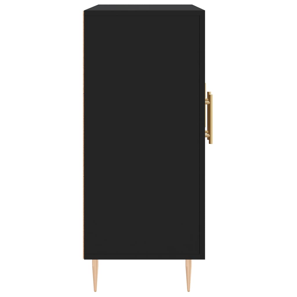 vidaXL Dulap, negru, 90x34x80 cm, lemn compozit