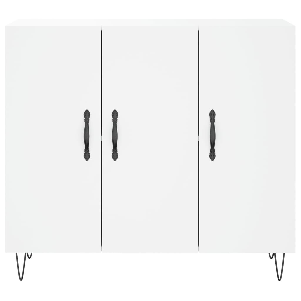 vidaXL Dulap, alb, 90x34x80 cm, lemn compozit