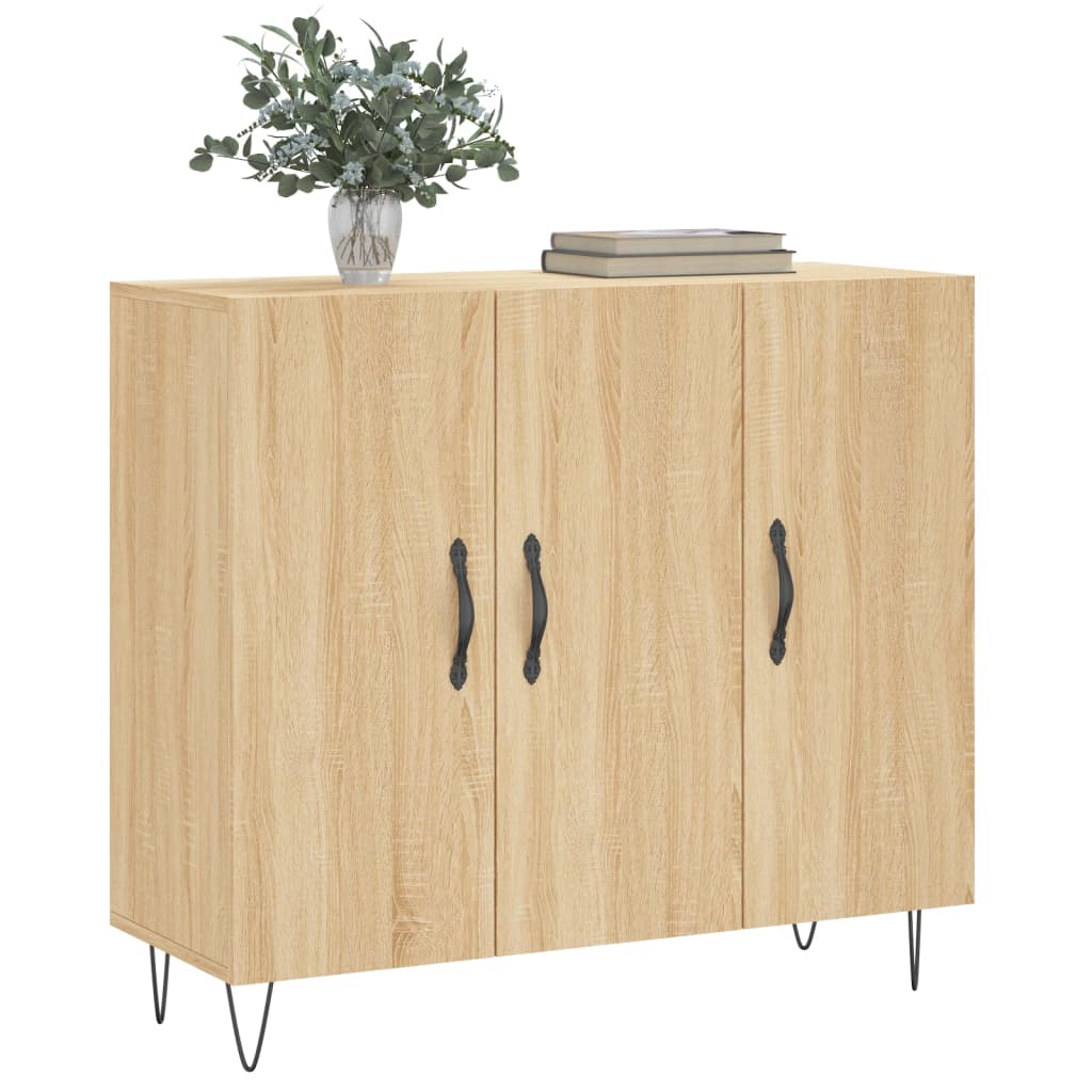 vidaXL Dulap, stejar sonoma, 90x34x80 cm, lemn compozit