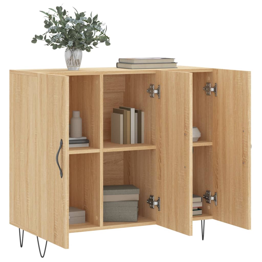 vidaXL Dulap, stejar sonoma, 90x34x80 cm, lemn compozit