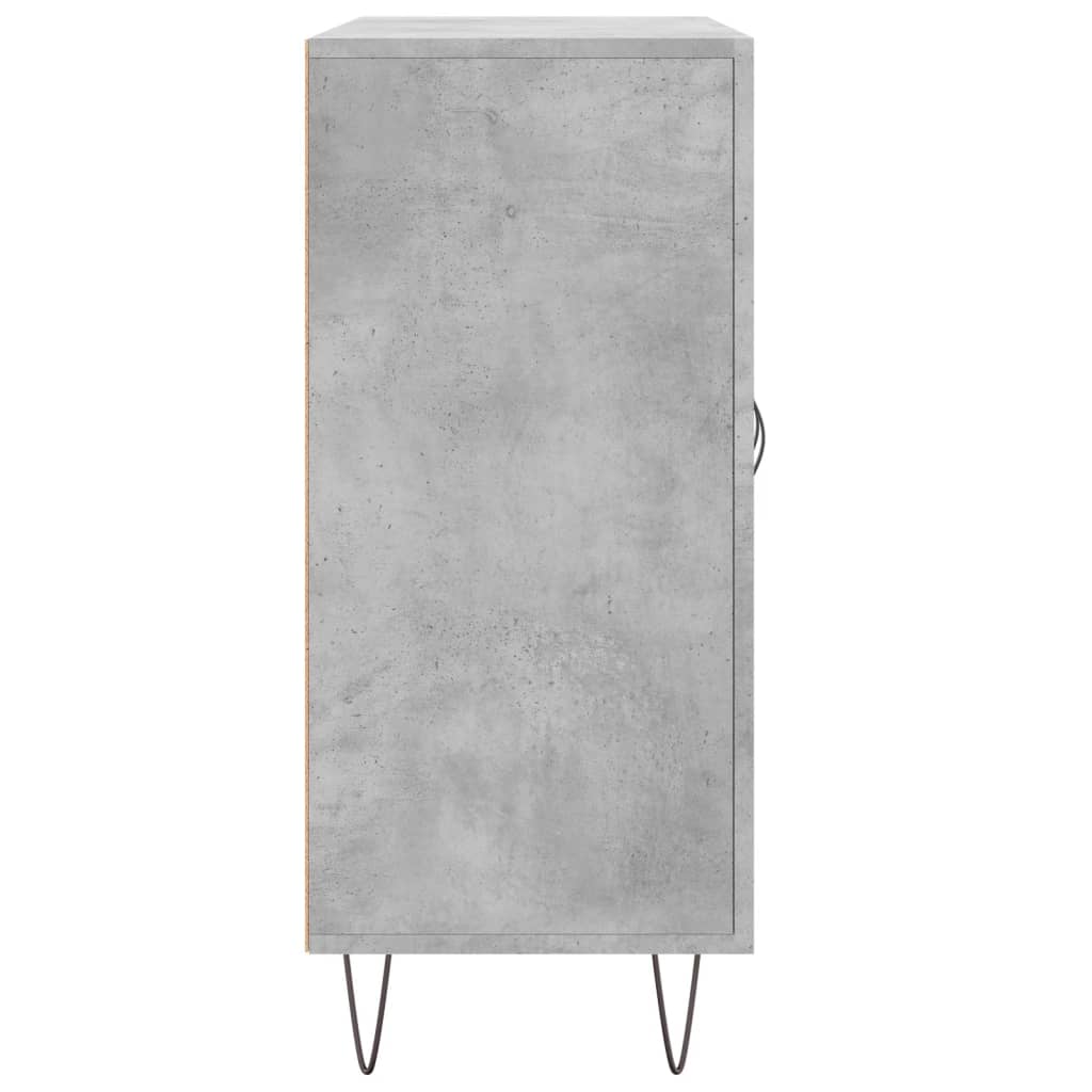 vidaXL Dulap, gri beton, 90x34x80 cm, lemn compozit