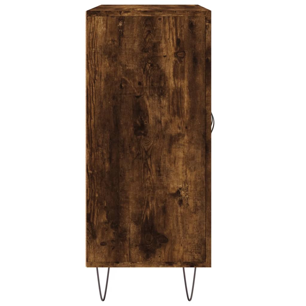 vidaXL Dulap, stejar fumuriu, 90x34x80 cm, lemn compozit