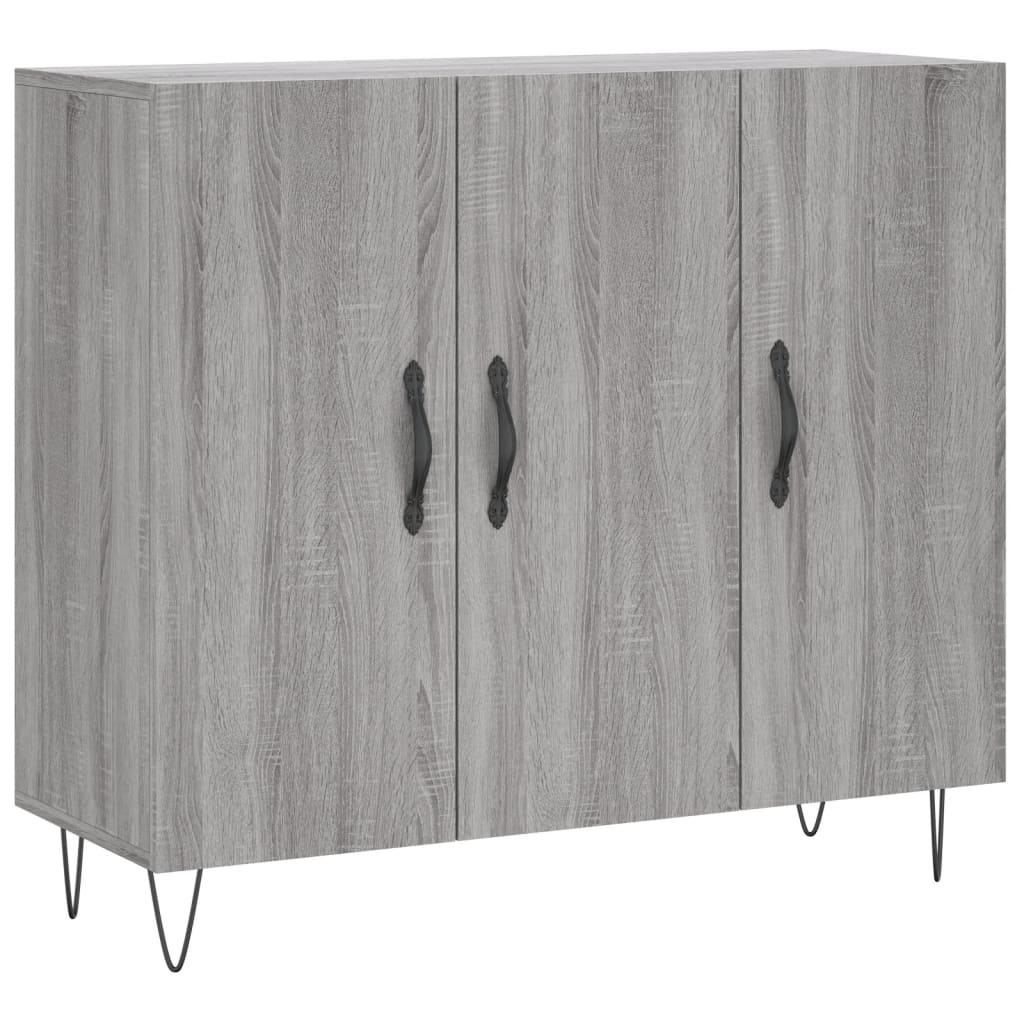 vidaXL Dulap, gri sonoma, 90x34x80 cm, lemn compozit vidaXL Dulap, gri sonoma, 90x34x80 cm, lemn compozit