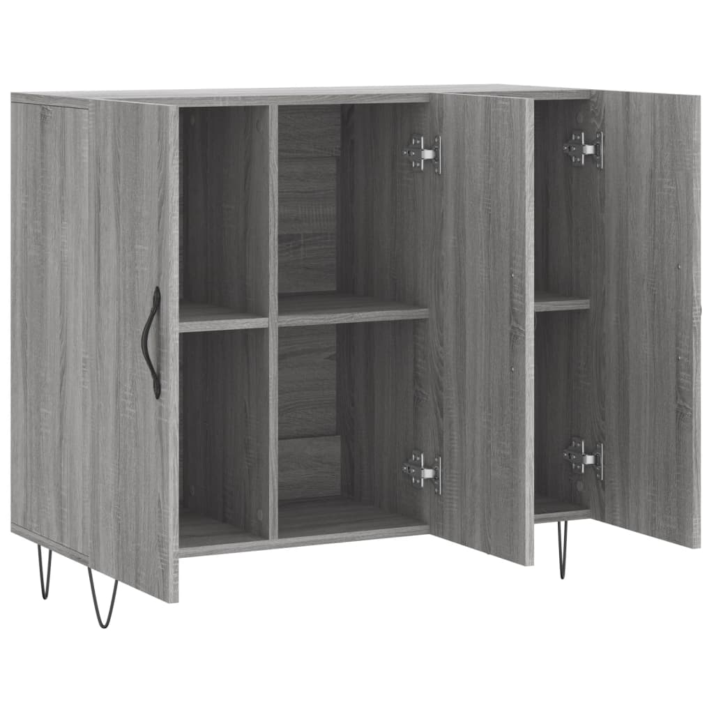 vidaXL Dulap, gri sonoma, 90x34x80 cm, lemn compozit vidaXL Dulap, gri sonoma, 90x34x80 cm, lemn compozit