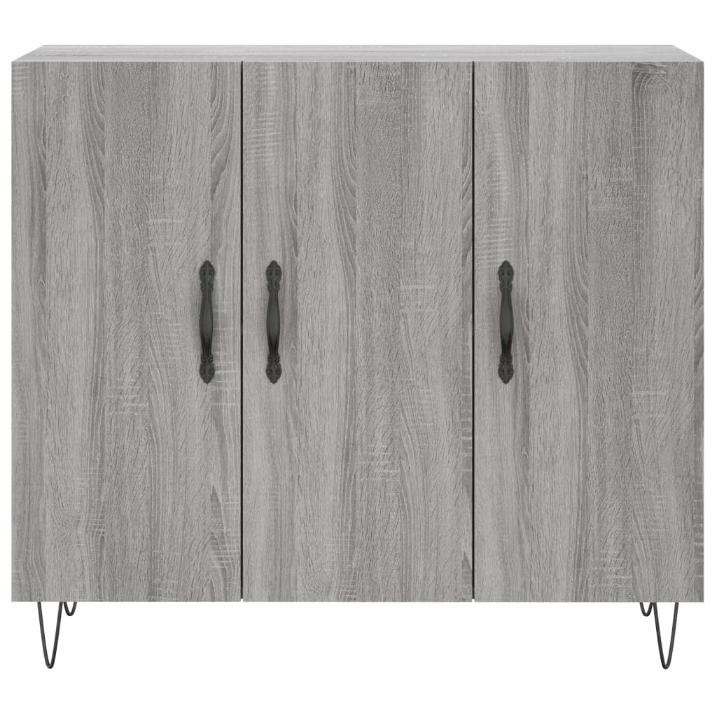 vidaXL Dulap, gri sonoma, 90x34x80 cm, lemn compozit vidaXL Dulap, gri sonoma, 90x34x80 cm, lemn compozit