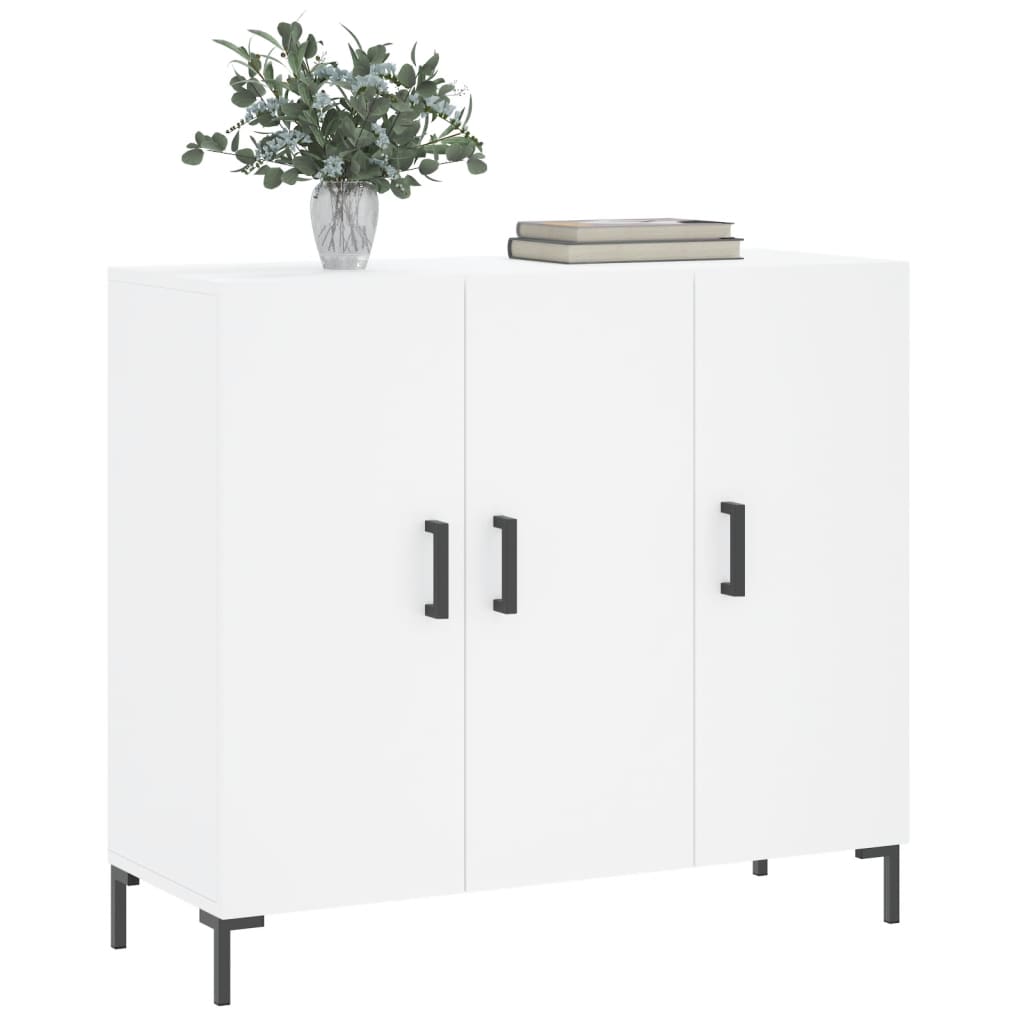 vidaXL Dulap, alb, 90x34x80 cm, lemn compozit vidaXL Dulap, alb, 90x34x80 cm, lemn compozit