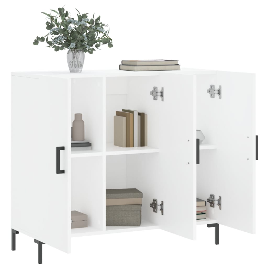 vidaXL Dulap, alb, 90x34x80 cm, lemn compozit vidaXL Dulap, alb, 90x34x80 cm, lemn compozit