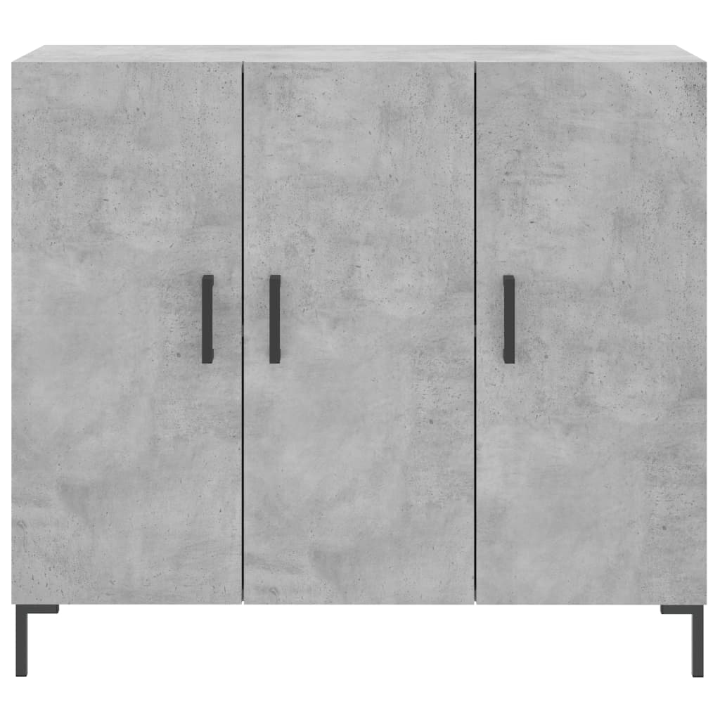 vidaXL Dulap, gri beton, 90x34x80 cm, lemn compozit vidaXL Dulap, gri beton, 90x34x80 cm, lemn compozit