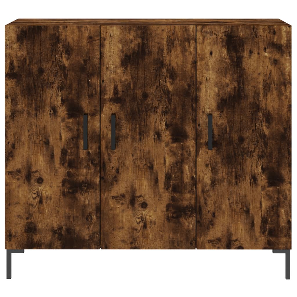 vidaXL Dulap, stejar fumuriu, 90x34x80 cm, lemn compozit