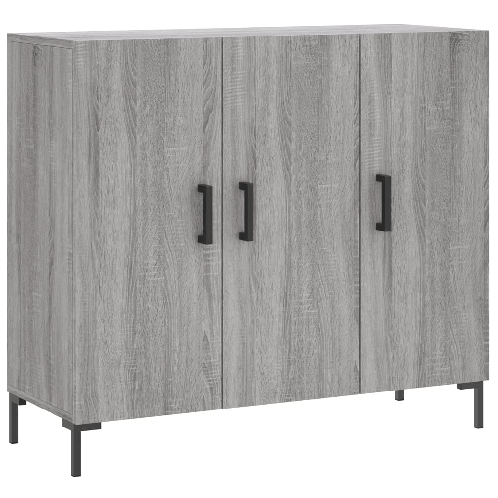 vidaXL Dulap, gri sonoma, 90x34x80 cm, lemn compozit