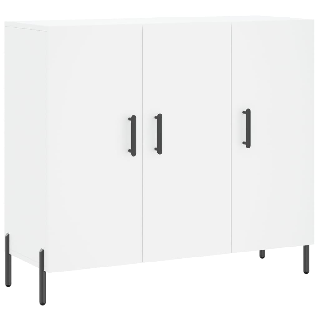 vidaXL Dulap, alb, 90x34x80 cm, lemn compozit
