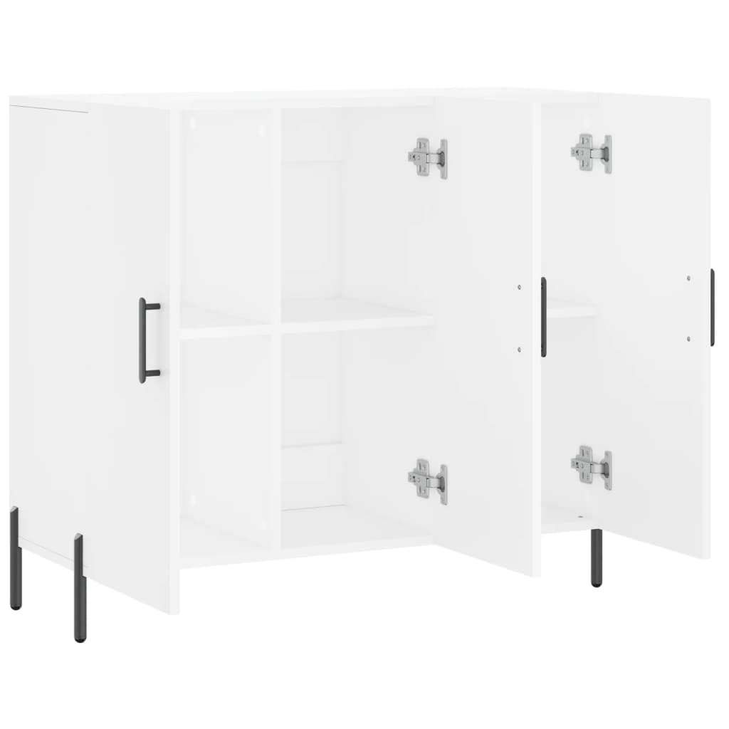 vidaXL Dulap, alb, 90x34x80 cm, lemn compozit