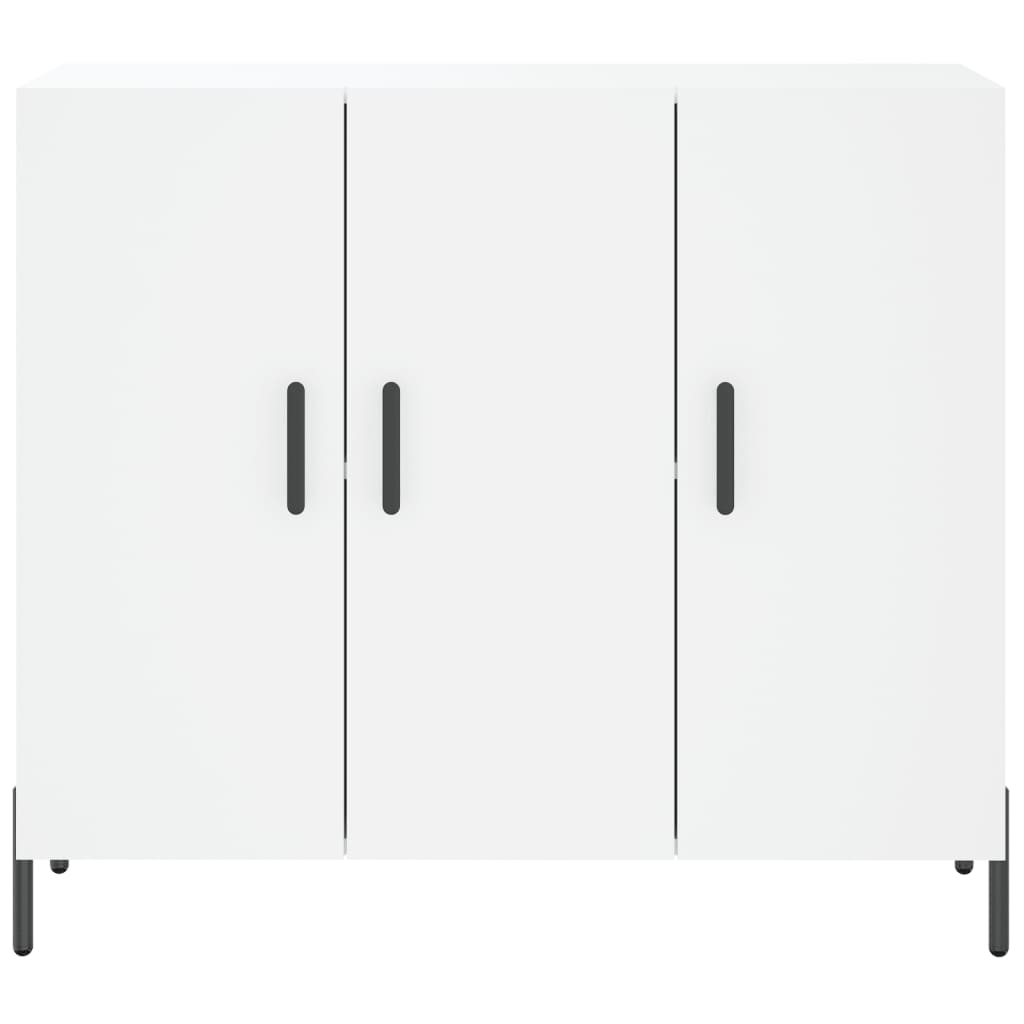 vidaXL Dulap, alb, 90x34x80 cm, lemn compozit