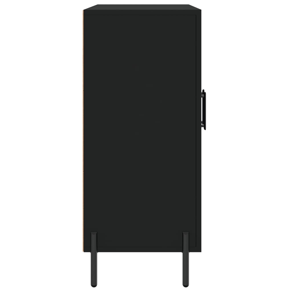 vidaXL Dulap, negru, 90x34x80 cm, lemn compozit