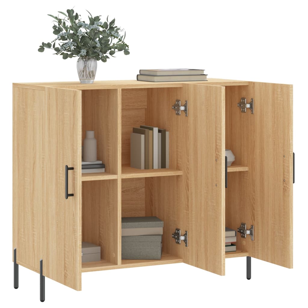 vidaXL Dulap, stejar sonoma, 90x34x80 cm, lemn compozit