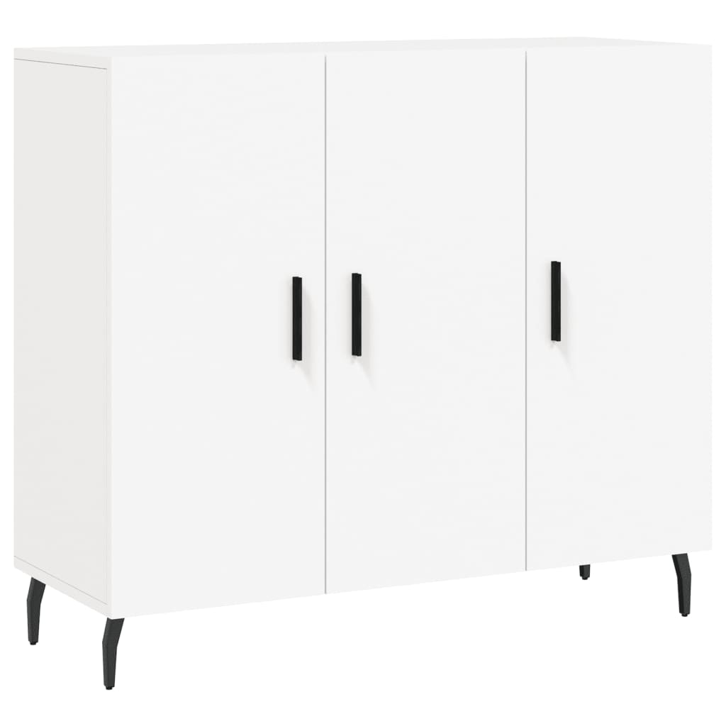 vidaXL Dulap, alb, 90x34x80 cm, lemn compozit