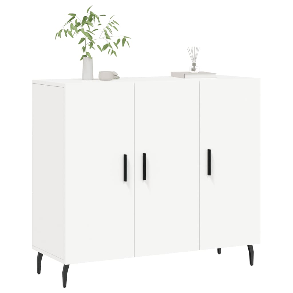 vidaXL Dulap, alb, 90x34x80 cm, lemn compozit