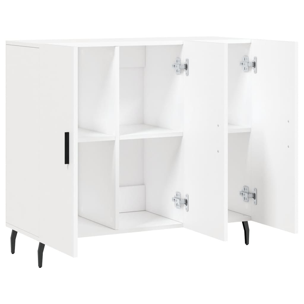 vidaXL Dulap, alb, 90x34x80 cm, lemn compozit