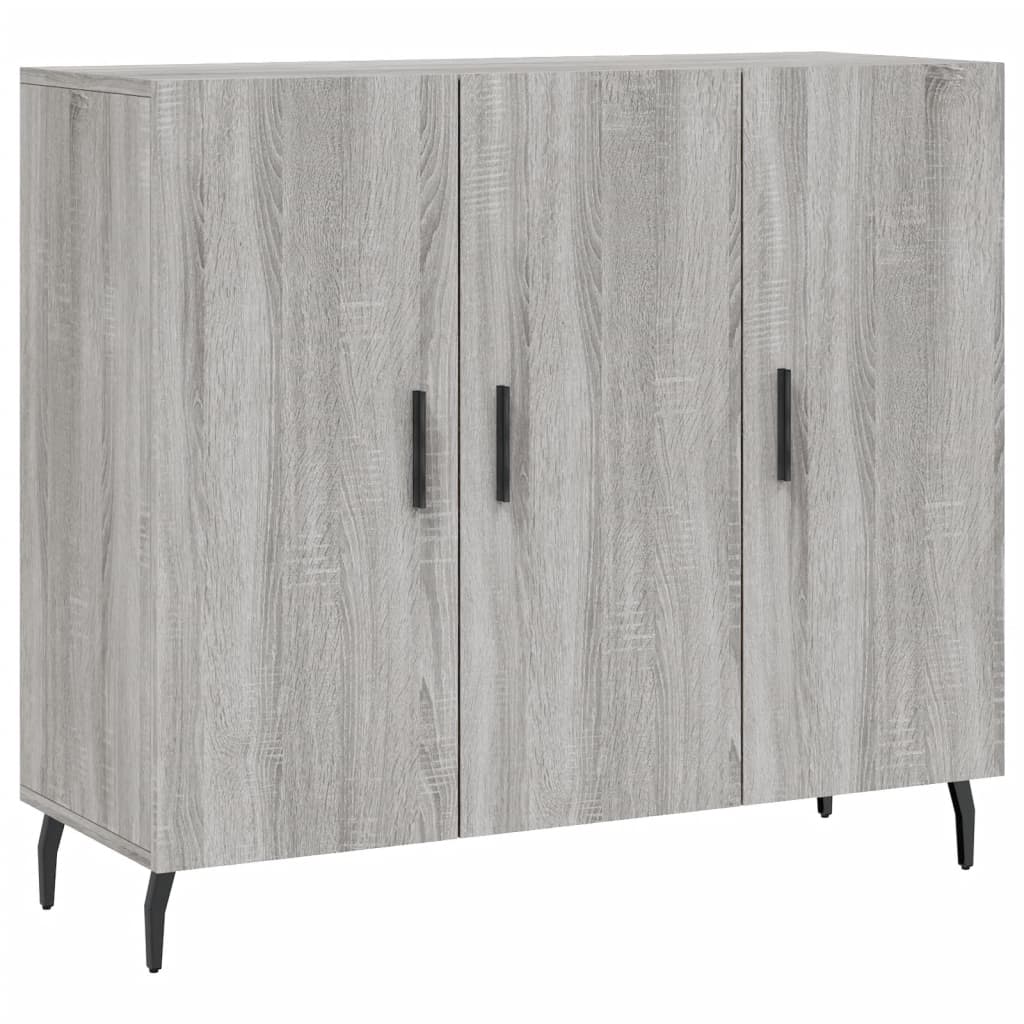 vidaXL Dulap, gri sonoma, 90x34x80 cm, lemn compozit