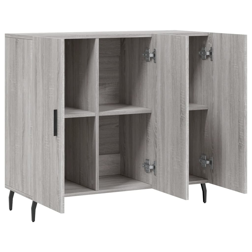 vidaXL Dulap, gri sonoma, 90x34x80 cm, lemn compozit