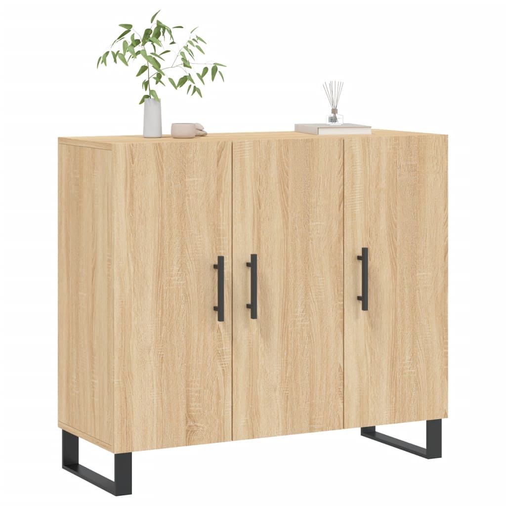 vidaXL Dulap, stejar sonoma, 90x34x80 cm, lemn compozit