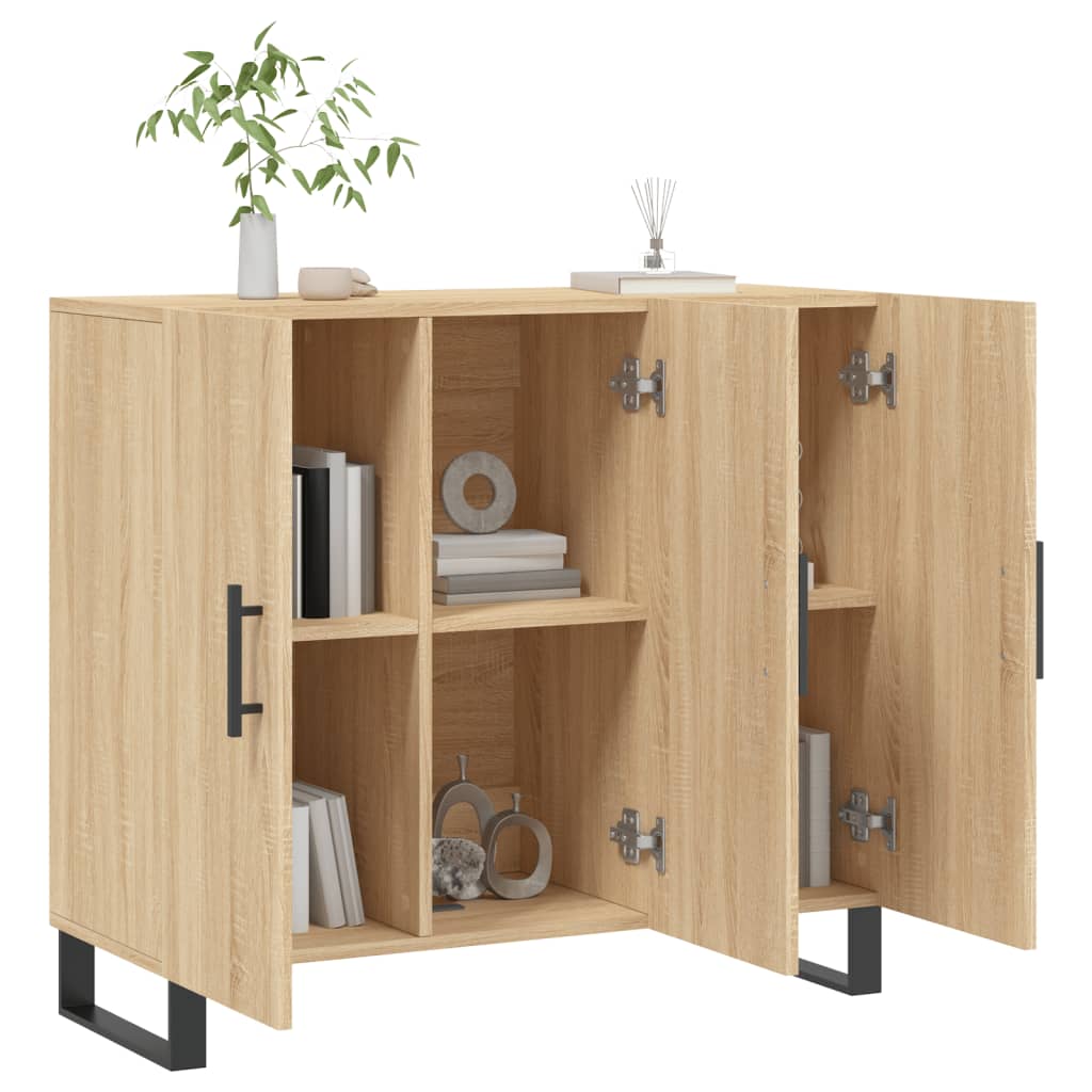 vidaXL Dulap, stejar sonoma, 90x34x80 cm, lemn compozit