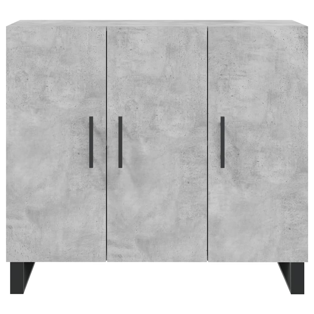 vidaXL Dulap, gri beton, 90x34x80 cm, lemn compozit